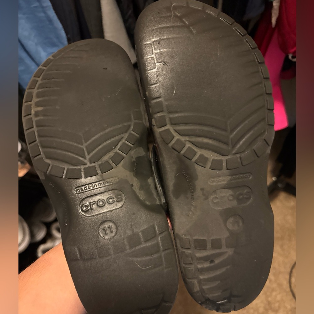 Black Crocs And Tie Dye Slipper Crocs